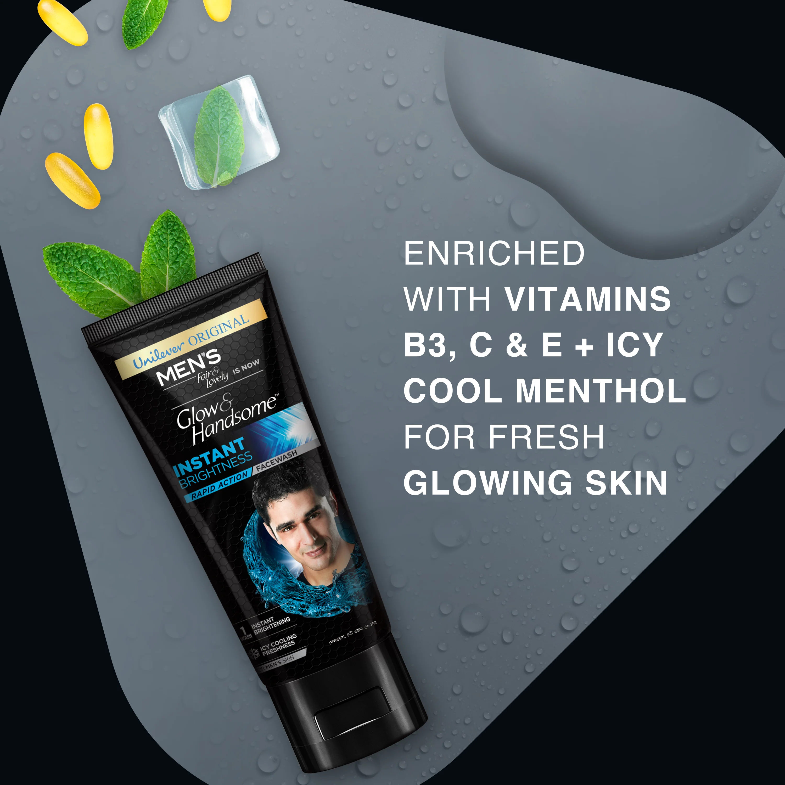 Glow & Handsome Facewash Rapid Action Instant Brightness 50g - Image 7