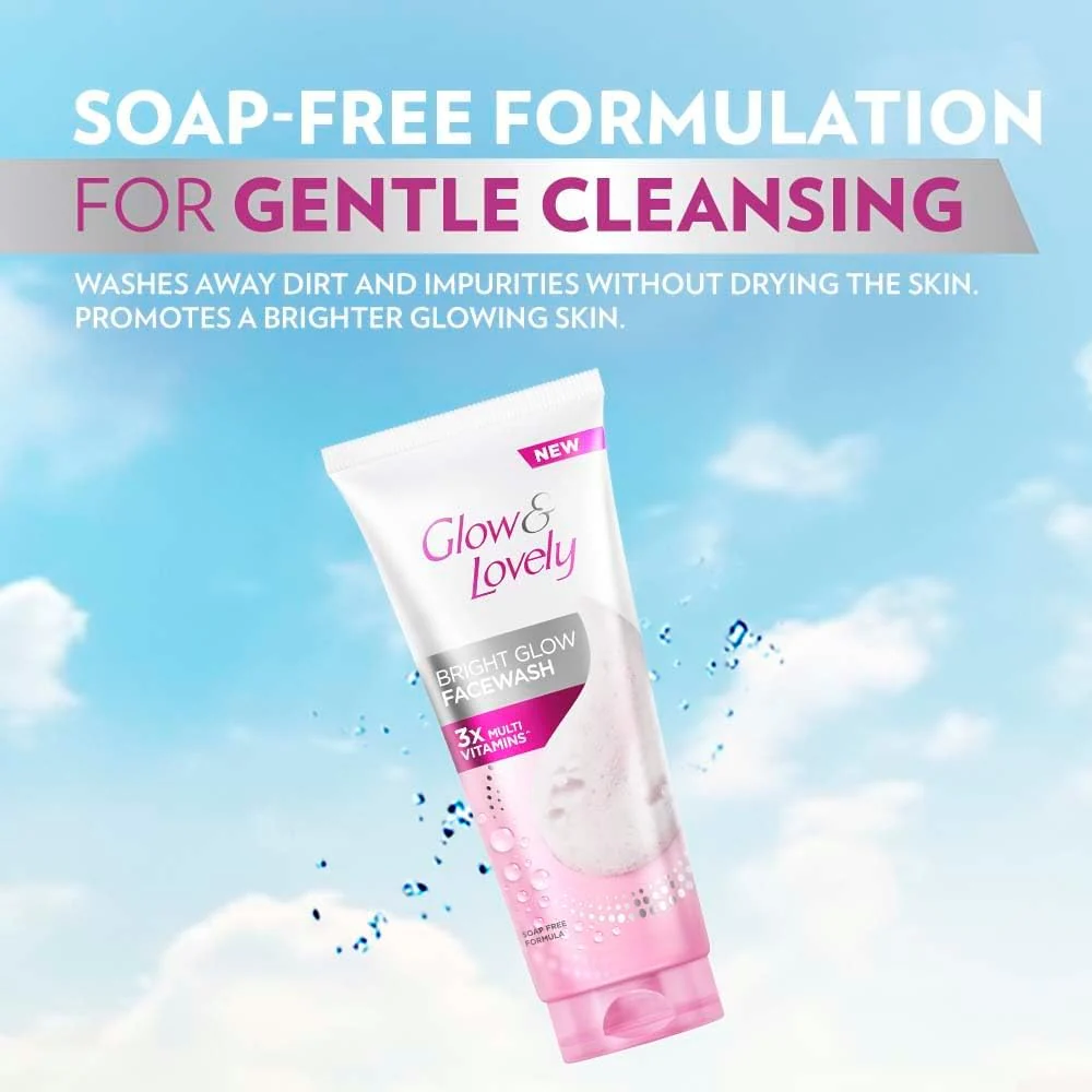 Glow & Lovely Bright Glow Facewash 100g - Image 4