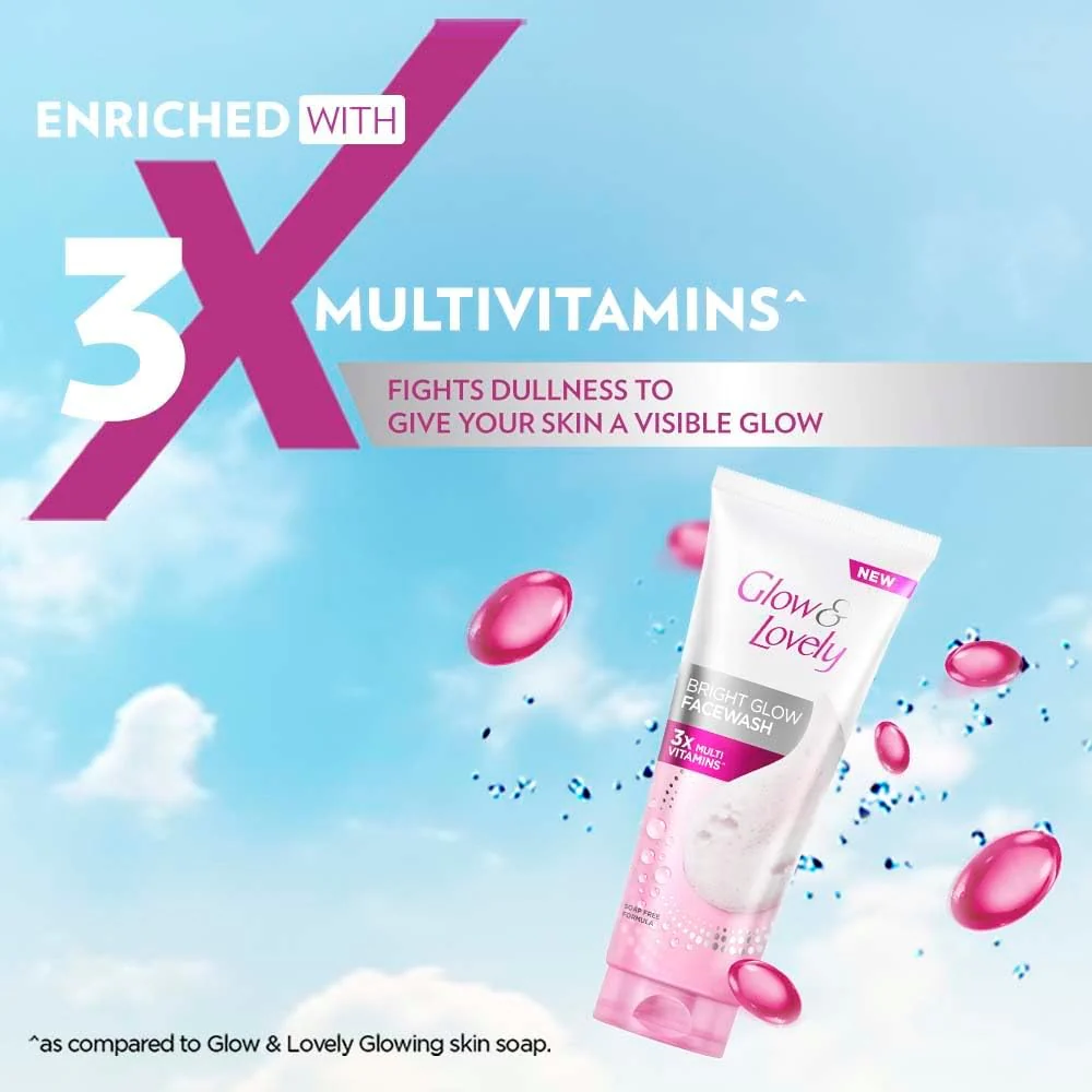 Glow & Lovely Bright Glow Facewash 50g - Image 4