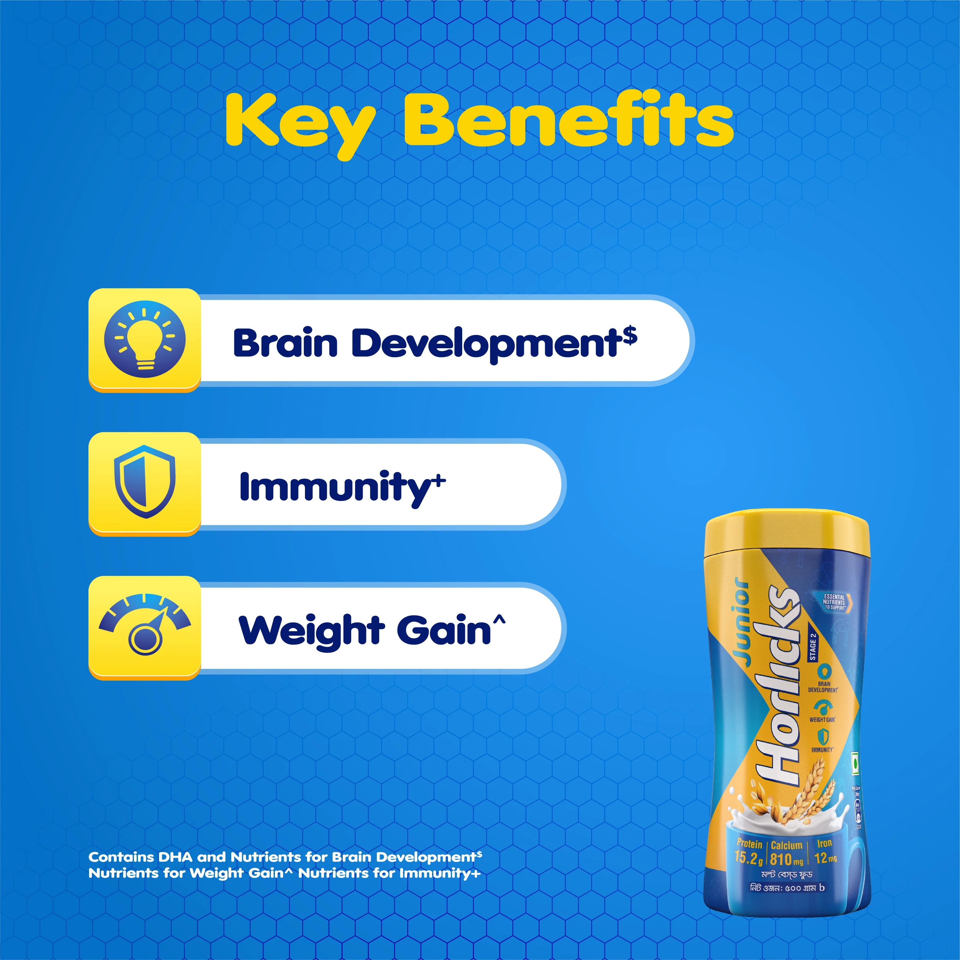 Junior Horlicks Health and Nutrition Drink Stage-2 Jar 500g (Powder Drink) - Image 7