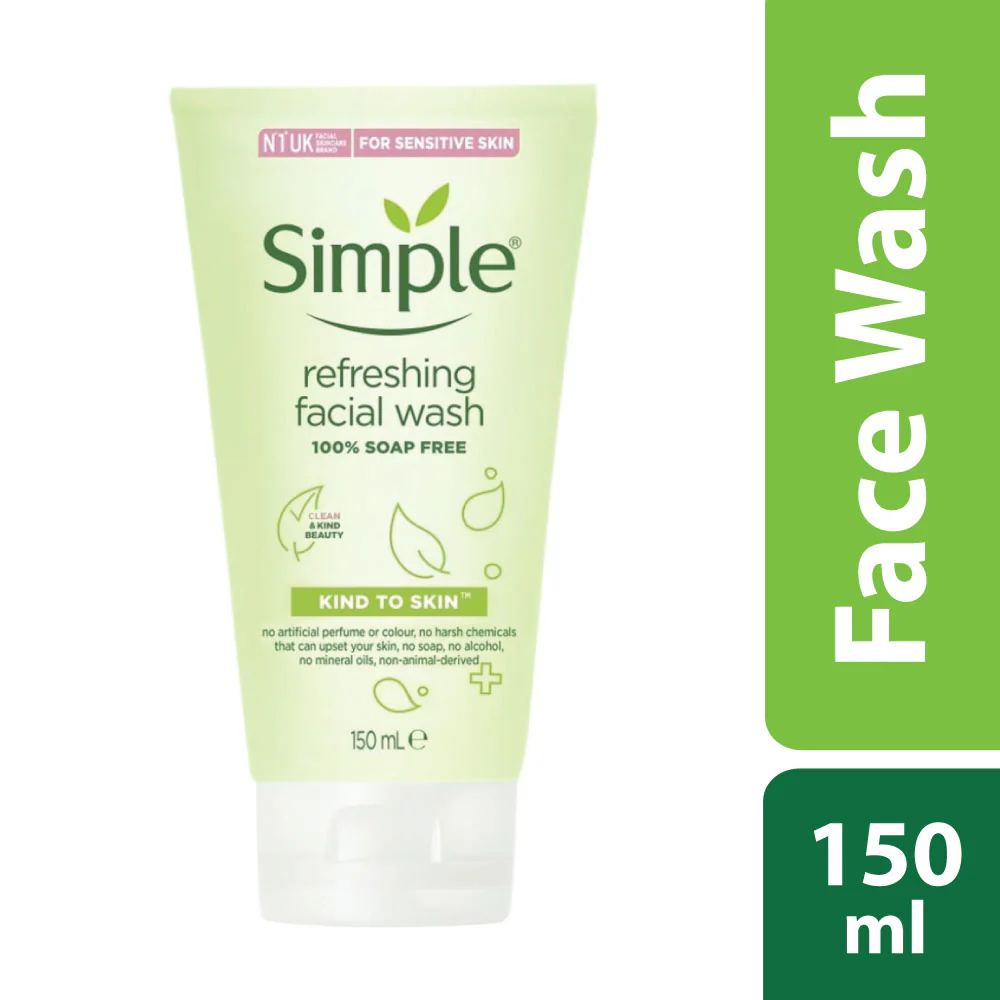 Simple Face Wash Kind to Skin Refreshing Gel 150ml - Image 8