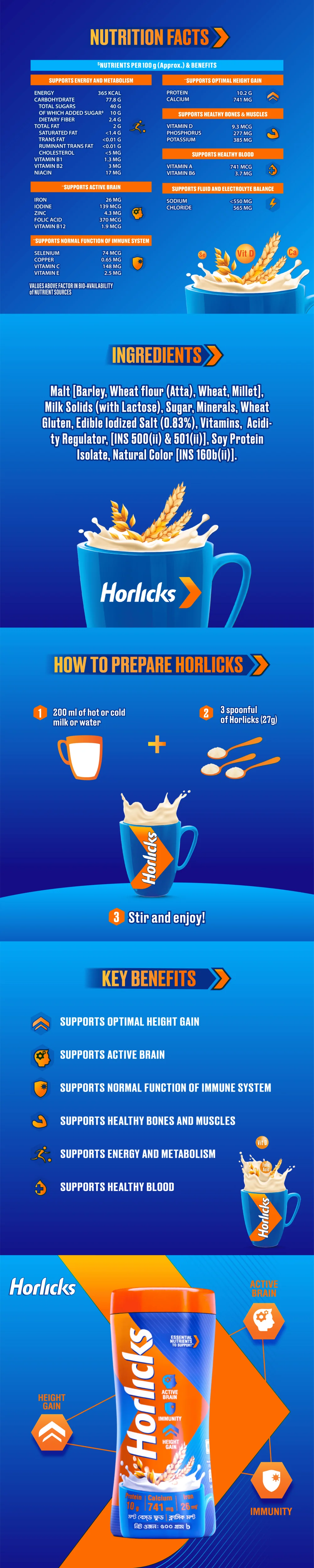 Standard Horlicks Health and Nutrition Drink Jar 250g - Image 10